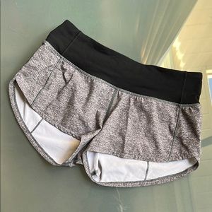Black and Gray Athletic Shorts with Elastic Waistband